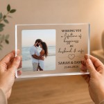 Personalised Wedding Photo Plaque with Names Date & Message Personalised Wedding Photo Plaque with Names Date & Message