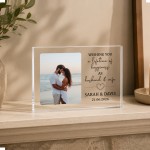 Personalised Wedding Photo Plaque with Names Date & Message Personalised Wedding Photo Plaque with Names Date & Message