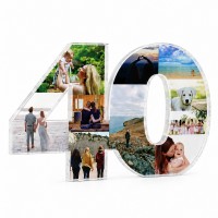 Personalised 40th Birthday Photo Block For Mum Daughter Sister