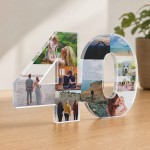 Personalised 40th Birthday Photo Block For Mum Daughter Sister Personalised 40th Birthday Photo Block For Mum Daughter Sister