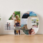 Personalised 40th Birthday Photo Block For Mum Daughter Sister Personalised 40th Birthday Photo Block For Mum Daughter Sister