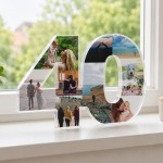 Personalised 40th Birthday Photo Block For Mum Daughter Sister Personalised 40th Birthday Photo Block For Mum Daughter Sister
