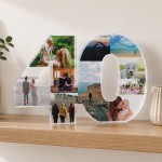 Personalised 40th Birthday Photo Block For Mum Daughter Sister Personalised 40th Birthday Photo Block For Mum Daughter Sister