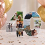 Personalised 40th Birthday Photo Block For Mum Daughter Sister Personalised 40th Birthday Photo Block For Mum Daughter Sister