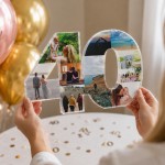 Personalised 40th Birthday Photo Block For Mum Daughter Sister Personalised 40th Birthday Photo Block For Mum Daughter Sister