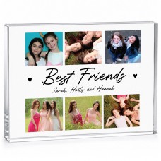 Personalised Best Friend Acrylic Photo Block Gift Collage Plaque