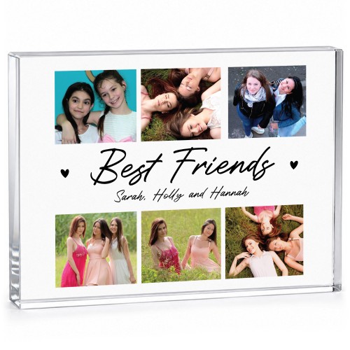 Personalised Best Friend Acrylic Photo Block Gift Collage Plaque Personalised Best Friend Acrylic Photo Block Gift Collage Plaque