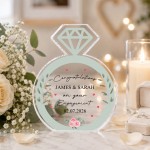 Personalised Engagement Ring Acrylic Plaque Gift for Couples Personalised Engagement Ring Acrylic Plaque Gift for Couples
