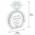 Personalised Engagement Ring Acrylic Plaque Gift for Couples Personalised Engagement Ring Acrylic Plaque Gift for Couples