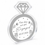 Personalised Engagement Plaque The Day We Got Engaged Gift Personalised Engagement Plaque The Day We Got Engaged Gift