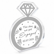 Personalised Engagement Plaque The Day We Got Engaged Gift