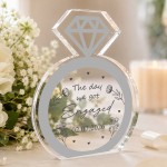 Personalised Engagement Plaque The Day We Got Engaged Gift Personalised Engagement Plaque The Day We Got Engaged Gift