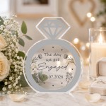 Personalised Engagement Plaque The Day We Got Engaged Gift Personalised Engagement Plaque The Day We Got Engaged Gift