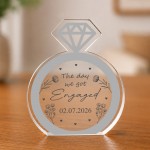 Personalised Engagement Plaque The Day We Got Engaged Gift Personalised Engagement Plaque The Day We Got Engaged Gift