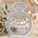 Personalised Engagement Plaque The Day We Got Engaged Gift Personalised Engagement Plaque The Day We Got Engaged Gift