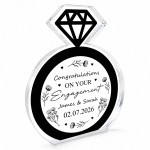 Personalised Engagement Keepsake Plaque Engaged Gift For Couples Personalised Engagement Keepsake Plaque Engaged Gift For Couples