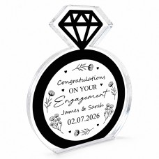 Personalised Engagement Keepsake Plaque Engaged Gift For Couples