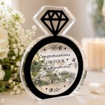 Personalised Engagement Keepsake Plaque Engaged Gift For Couples Personalised Engagement Keepsake Plaque Engaged Gift For Couples