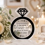 Personalised Engagement Keepsake Plaque Engaged Gift For Couples Personalised Engagement Keepsake Plaque Engaged Gift For Couples