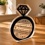 Personalised Engagement Keepsake Plaque Engaged Gift For Couples Personalised Engagement Keepsake Plaque Engaged Gift For Couples