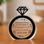 Personalised Engagement Keepsake Plaque Engaged Gift For Couples Personalised Engagement Keepsake Plaque Engaged Gift For Couples