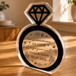Personalised Engagement Keepsake Plaque Engaged Gift For Couples Personalised Engagement Keepsake Plaque Engaged Gift For Couples