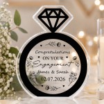 Personalised Engagement Keepsake Plaque Engaged Gift For Couples Personalised Engagement Keepsake Plaque Engaged Gift For Couples