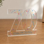 Personalised 70th Birthday Acrylic Plaque Gift Keepsake Personalised 70th Birthday Acrylic Plaque Gift Keepsake