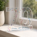 Personalised 70th Birthday Acrylic Plaque Gift Keepsake Personalised 70th Birthday Acrylic Plaque Gift Keepsake