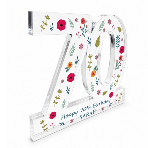 70th Birthday Gift For Women Personalised Keepsake Plaque 70th Birthday Gift For Women Personalised Keepsake Plaque