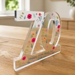 70th Birthday Gift For Women Personalised Keepsake Plaque 70th Birthday Gift For Women Personalised Keepsake Plaque