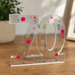 70th Birthday Gift For Women Personalised Keepsake Plaque 70th Birthday Gift For Women Personalised Keepsake Plaque