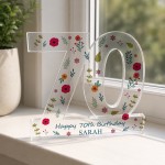 70th Birthday Gift For Women Personalised Keepsake Plaque 70th Birthday Gift For Women Personalised Keepsake Plaque