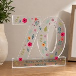 70th Birthday Gift For Women Personalised Keepsake Plaque 70th Birthday Gift For Women Personalised Keepsake Plaque