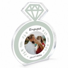 Personalised Engagement Photo Plaque Acrylic Ring Keepsake Gift 