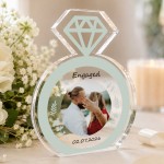 Personalised Engagement Photo Plaque Acrylic Ring Keepsake Gift Personalised Engagement Photo Plaque Acrylic Ring Keepsake Gift