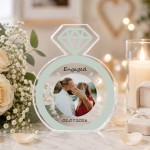 Personalised Engagement Photo Plaque Acrylic Ring Keepsake Gift Personalised Engagement Photo Plaque Acrylic Ring Keepsake Gift