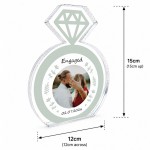 Personalised Engagement Photo Plaque Acrylic Ring Keepsake Gift Personalised Engagement Photo Plaque Acrylic Ring Keepsake Gift