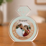 Personalised Engagement Photo Plaque Acrylic Ring Keepsake Gift Personalised Engagement Photo Plaque Acrylic Ring Keepsake Gift