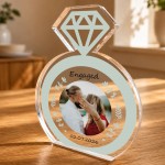 Personalised Engagement Photo Plaque Acrylic Ring Keepsake Gift Personalised Engagement Photo Plaque Acrylic Ring Keepsake Gift