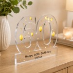 Personalised 60th Birthday Freestanding Plaque Gift For Women 