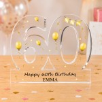 Personalised 60th Birthday Freestanding Plaque Gift For Women 