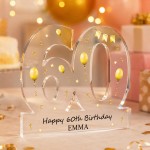 Personalised 60th Birthday Freestanding Plaque Gift For Women 