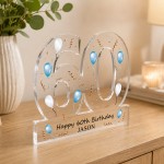 Personalised 60th Birthday Gift For Him Keepsake 60 Acrylic Sign