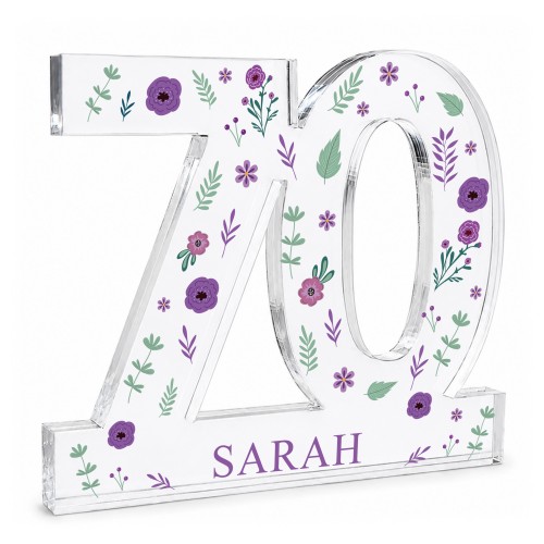 Personalised 70th Birthday Plaque Gifts For Women 70th Birthday 