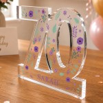 Personalised 70th Birthday Plaque Gifts For Women 70th Birthday 