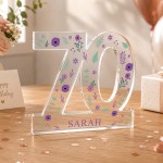 Personalised 70th Birthday Plaque Gifts For Women 70th Birthday 