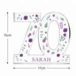 Personalised 70th Birthday Plaque Gifts For Women 70th Birthday 
