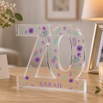 Personalised 70th Birthday Plaque Gifts For Women 70th Birthday 