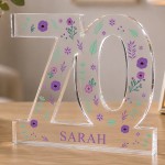 Personalised 70th Birthday Plaque Gifts For Women 70th Birthday 